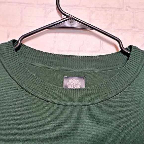 Vince Camuto Green Sweater Dress Balloon Sleeves Size L Stretch Knit Knee Long - Picture 4 of 8